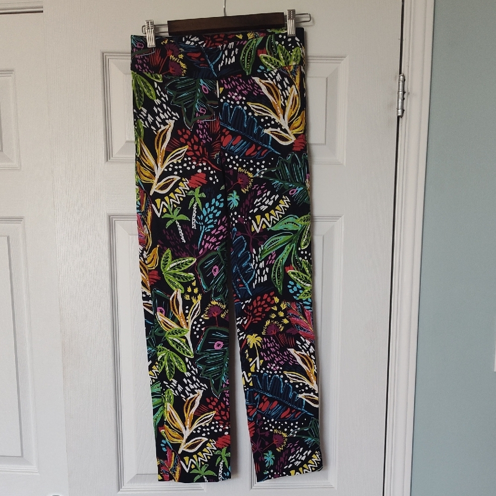 Joseph Ribkoff Colourful Floral Print Pants US 6